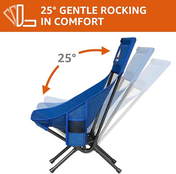 Armless Rocking Camping Chair for Adults, Portable Folding Outdoor Rocker - Image 5
