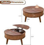 Round Lift Top Coffee Table - Image 2