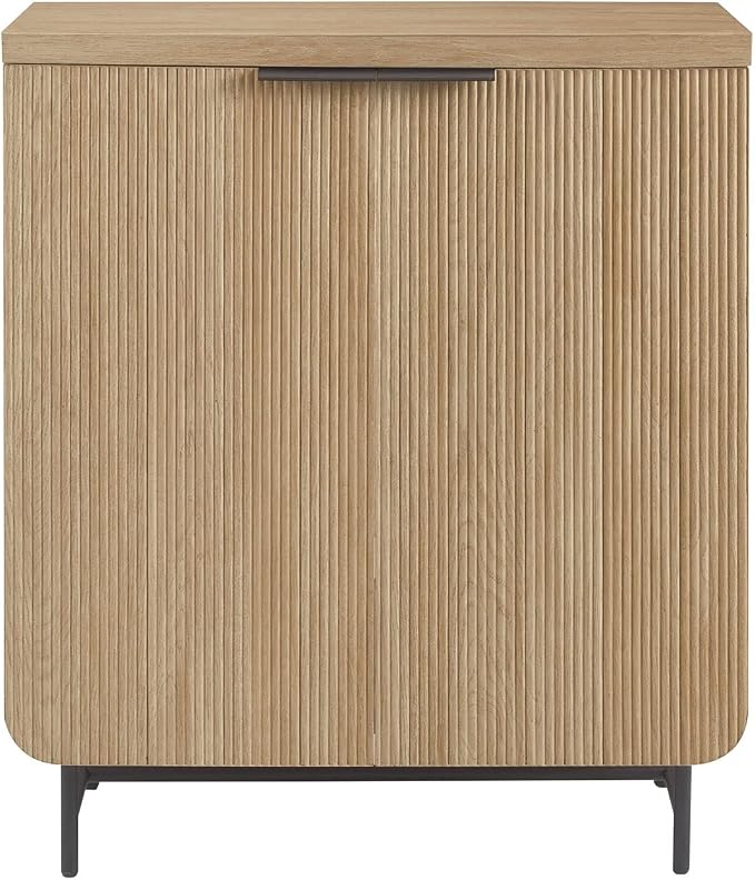 Walker Edison Reema Fluted Door Accent Table, 32 Inch, Coastal Oak - Image 6