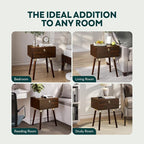 Bme Caden Solid Wood Nightstand/Side Table/End Table, Fully Assembled, - Image 9
