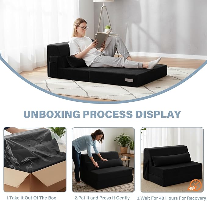 Tiita Convertible Folding Sofa Bed Twin Size - Image 9