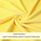 Yellow Fleece Plush Throw Blanket 108"x90"for Couch Sofa Fuzzy Cozy Flannel | - Image 3