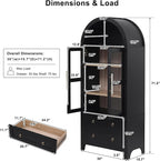 VilroCaz 71" Tall Arched Kitchen Pantry - Image 2
