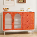 Orange Velvet Drawer Liner Roll Self Adhesive Fabric Felt - Image 5