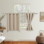 RV Blackout Curtains for Bedroom 52 x 36 Inches Long Taupe 2 Panels | Thermal by Hiasan
