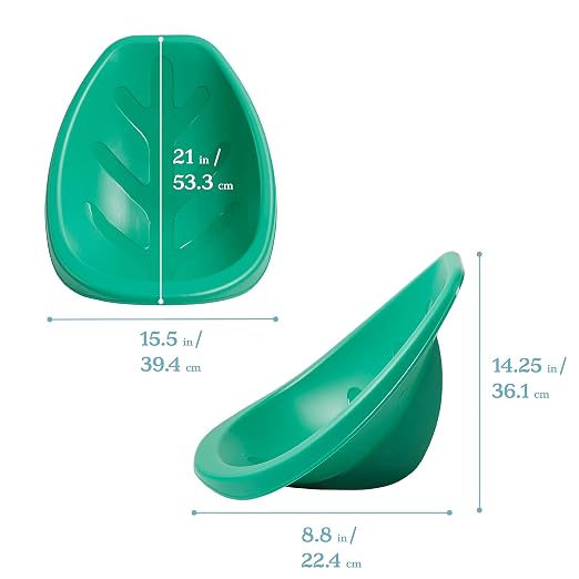 ECR4Kids Plastic Leaf Scoop Floor Rocker Seat, Classroom Furniture - Image 3