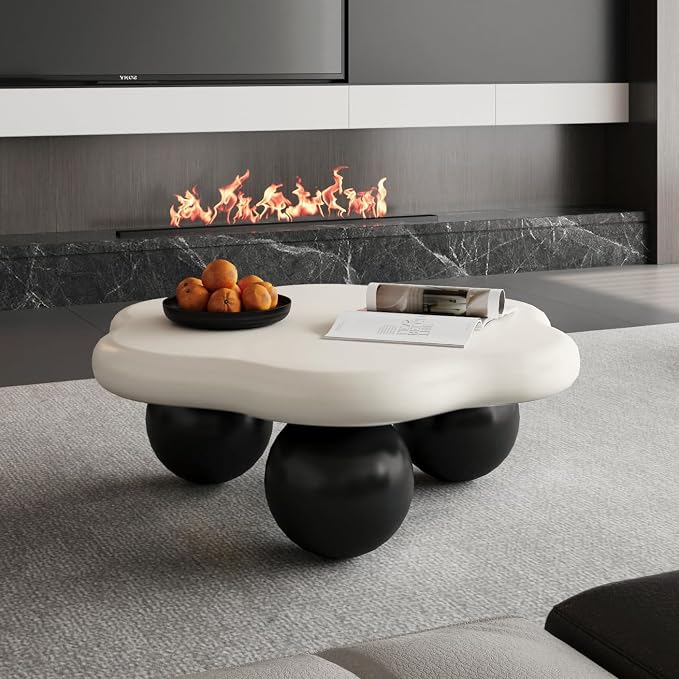 35.03" Cloud Coffee Table for Living Room Unique Coffee Table Modern Low Coffee - Image 3