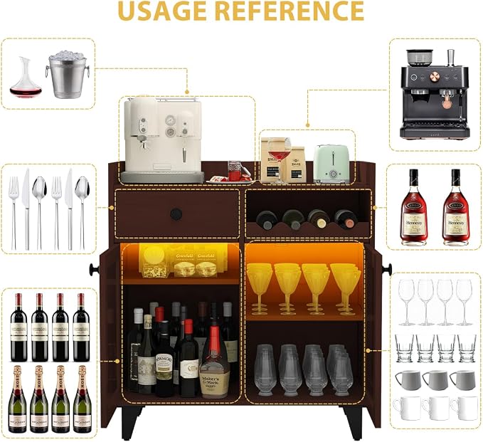 COCO DESIGN Small Wine Cabinet - Image 5