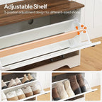 HOOBRO Hall Tree with Bench, Entryway Bench with Coat Rack and Shoe Cabinet - Image 4