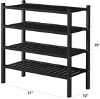 ROMGUAR CRAFT 4 Tier Bamboo Shoe Rack - Image 3