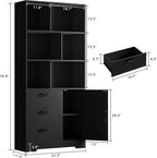 IRONCK Bookshelf, 70.9 Inch Tall Bookcase, 3-Tier Bookshelves - Image 3