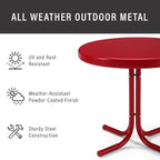 Crosley Furniture Griffith Weather Resistant Retro Metal Outdoor Side Table - Image 5