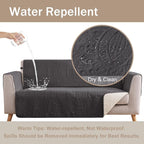 Soft Gray Loveseat Covers for 2 Cushion Couch, Water-Repellent Slip Covers for - Image 3