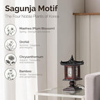 Traditional Korean Wood Lamp | Handmade Asian Oriental Table Lantern | Bedside - Image 3