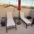PURPLE LEAF Patio Chaise Lounge Set 4 Pieces Aluminum Outdoor Lounge Chairs - Image 4