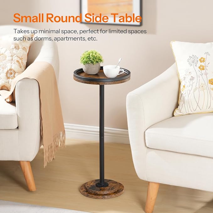 HOOBRO Small Round Side Tables, Drink Tables, Coffee Martini Tables - Image 5