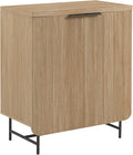 Walker Edison Reema Fluted Door Accent Table, 32 Inch, Coastal Oak by WalkerEdison