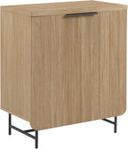 Walker Edison Reema Fluted Door Accent Table, 32 Inch, Coastal Oak by WalkerEdison