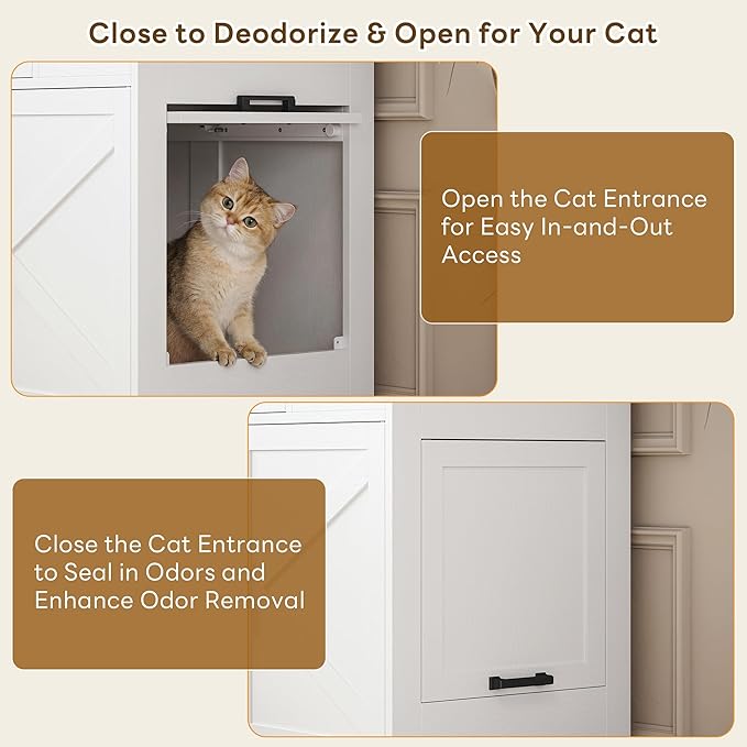 LIKIMIO 31.5" Smart Cat Litter Box Enclosure - Image 4