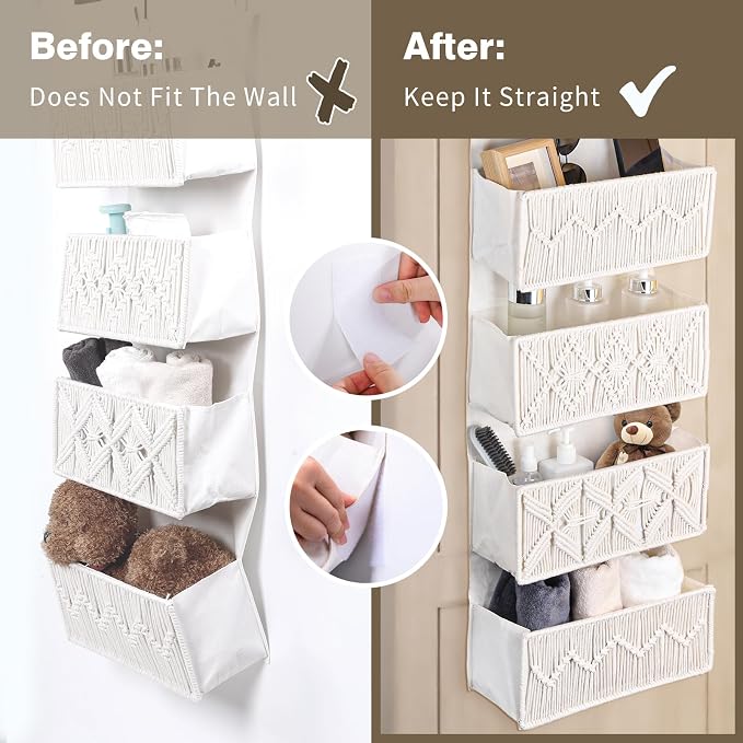 janebeauties Over the Door Organizer Macrame Boho Nursery Storage - Image 3