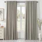 Topfinel 84 Inch Long Linen Blackout Curtains by Topfinel