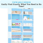 Over The Door Organizer 6 Tiers, Extra Large Behind Door Storage of 12 - Image 4