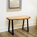 WELLAND Live Edge Cedar Bench, Farmhouse Entryway Bench - Image 4