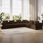 Novilla 141" Modular Sectional Sofa, Modern Cloud Sectional Couch by Novilla