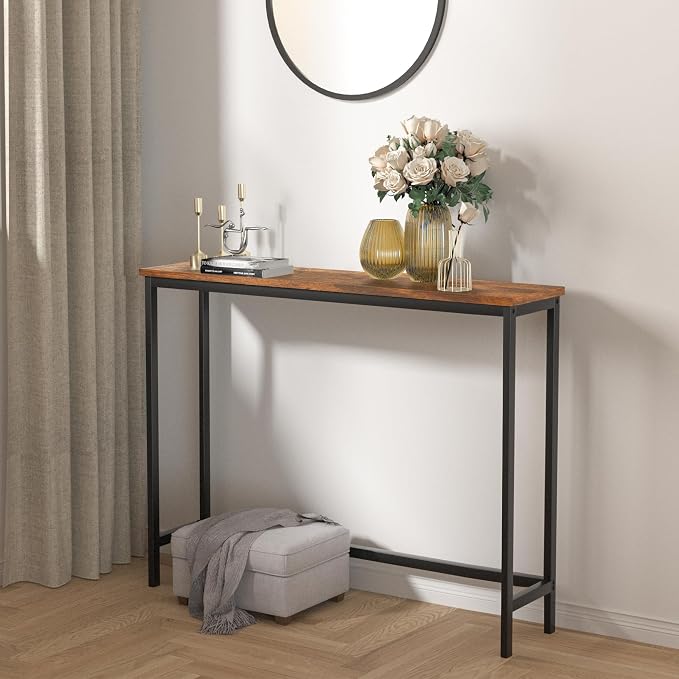 VASMIA Console Table, Entryway Table, Narrow Sofa Table, Living Room, Rustic - Image 2