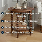 Pembroke 22” Round Cottage End Table - Image 3
