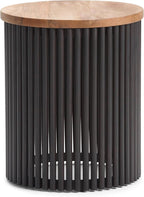 SIMPLIHOME Demy Metal and Wood Accent Table by SimpliHome