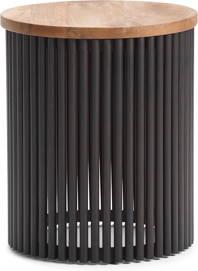 SIMPLIHOME Demy Metal and Wood Accent Table by SimpliHome