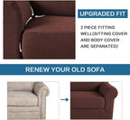 H.VERSAILTEX 2 Piece Couch Cover Stretch Stylish Chair Cover Furniture - Image 6