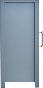 eHemco Azure Grey Ribbed End Table, Side Table - Image 9