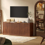 Evermagin 67" Fluted Walnut Buffet Cabinet Sideboard - Image 3