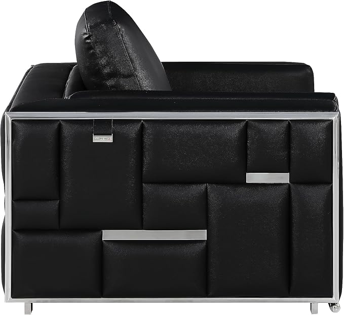 Blackjack Furniture Catania Modern Top Grain Italian Leather Sofa Set - Image 3