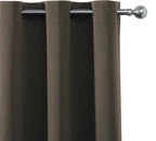 Blackout Curtains 66 x 95 inch/Chocolate Brown Curtains Set of 2 Panels/Thermal - Image 6