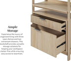 Walker Edison Transitional Open Reeded 4-Shelf Bookshelf - Image 4