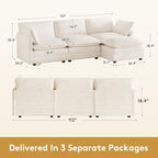 ROWHY 112'' Oversized Modular Sectional Cloud Couch - Image 2