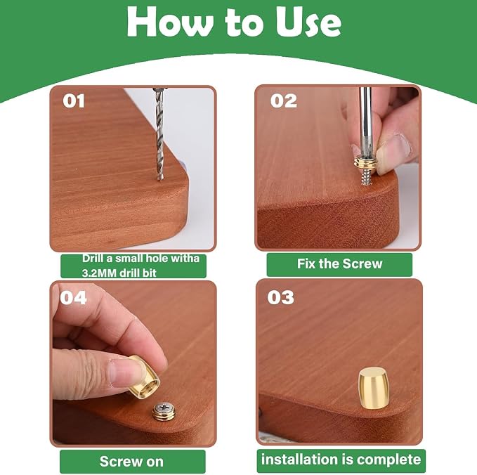 4 PCS Brass Cutting Board Feet - Image 4