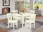 East West Furniture NDNO5-LWH-W 5 Piece Dinette Set - Image 2