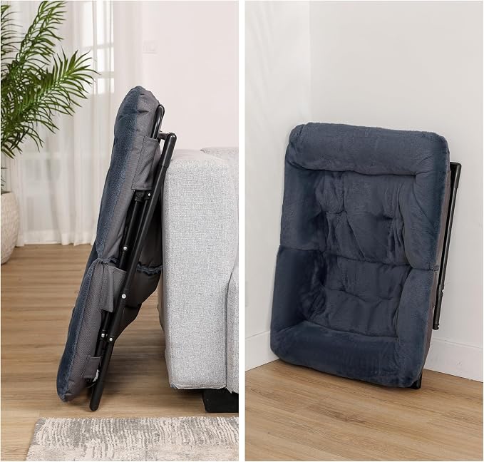 Comfy Saucer Chair for Adults, Soft Faux Fur Bedroom Chair - Image 8