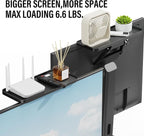 CABTE Adjustable Steel TV Top Shelf, Floating TV Stand, Universal Monitor Shelf - Image 3