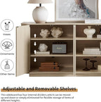 LKTART 64" Buffet Cabinet with Storage, Modern Fluted Accent Sideboard Media - Image 6