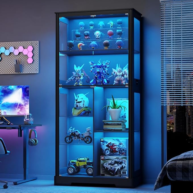 Gurexl Modern Glass Display Cabinet - Image 9