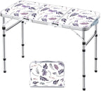 Yriuat Folding Camping Table 3ft Portable Picnic Table Adjustable Height Small by Yriuat