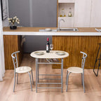 VINGLI 3 Piece Dining Set, Small Kitchen Table Set - Image 3