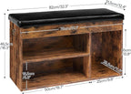 HOOBRO Shoe Storage Bench with Cushion, 32.3'' Entryway Bench with Lift Top - Image 3