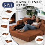 79'' Convertible Sofa Bed, 6 in 1 Folding Floor Futon Couch Sleeper - Image 3