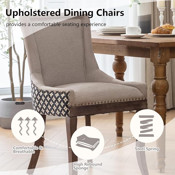 Modern Dining Chairs Set of 4, High Back Dining Chairs Side Chairs - Image 4
